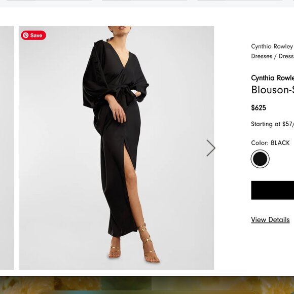 CYNTHIA ROWLEY CAFTAN MAXI DRESS OS - Picture 10 of 10